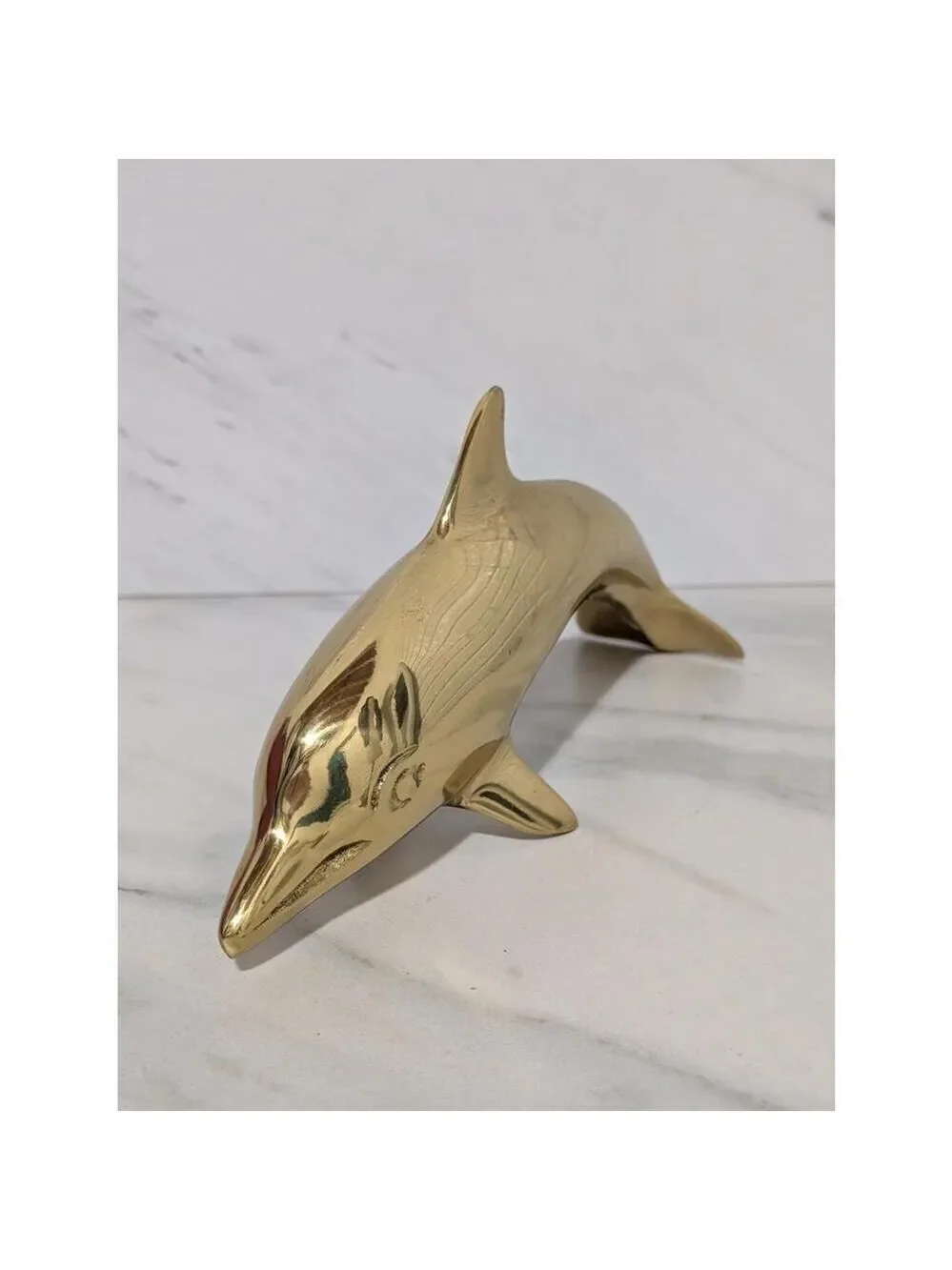 Brass Dolphin Figurine Sculpture 8